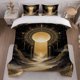thumbnail image 1 of Golden Star Gate Themed Bedding Set Duvet Cover and Pillowcase Set, 1 of 5