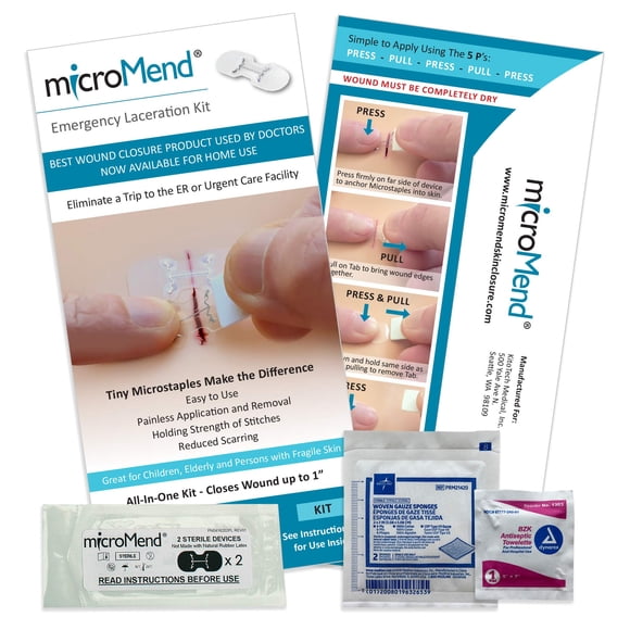 Kit de cierre de heridas MicroMend Emergency Surgical Quality