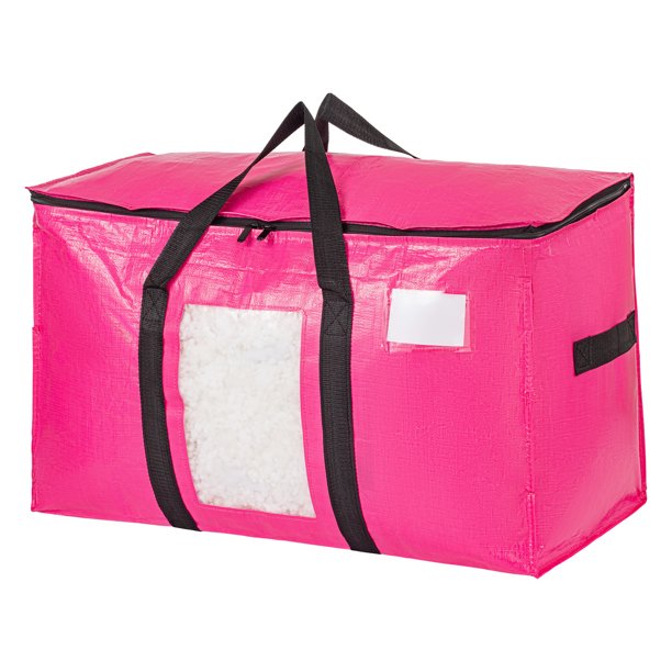REGALWOVEN Almacenamiento de Ropa, Bolsas de Almacenamiento, Bolsas de Mudanza para Organizar Dormitorio, Ropa, Organizadores de Armario y Almacenamiento con Asas Rosa 1Pcs