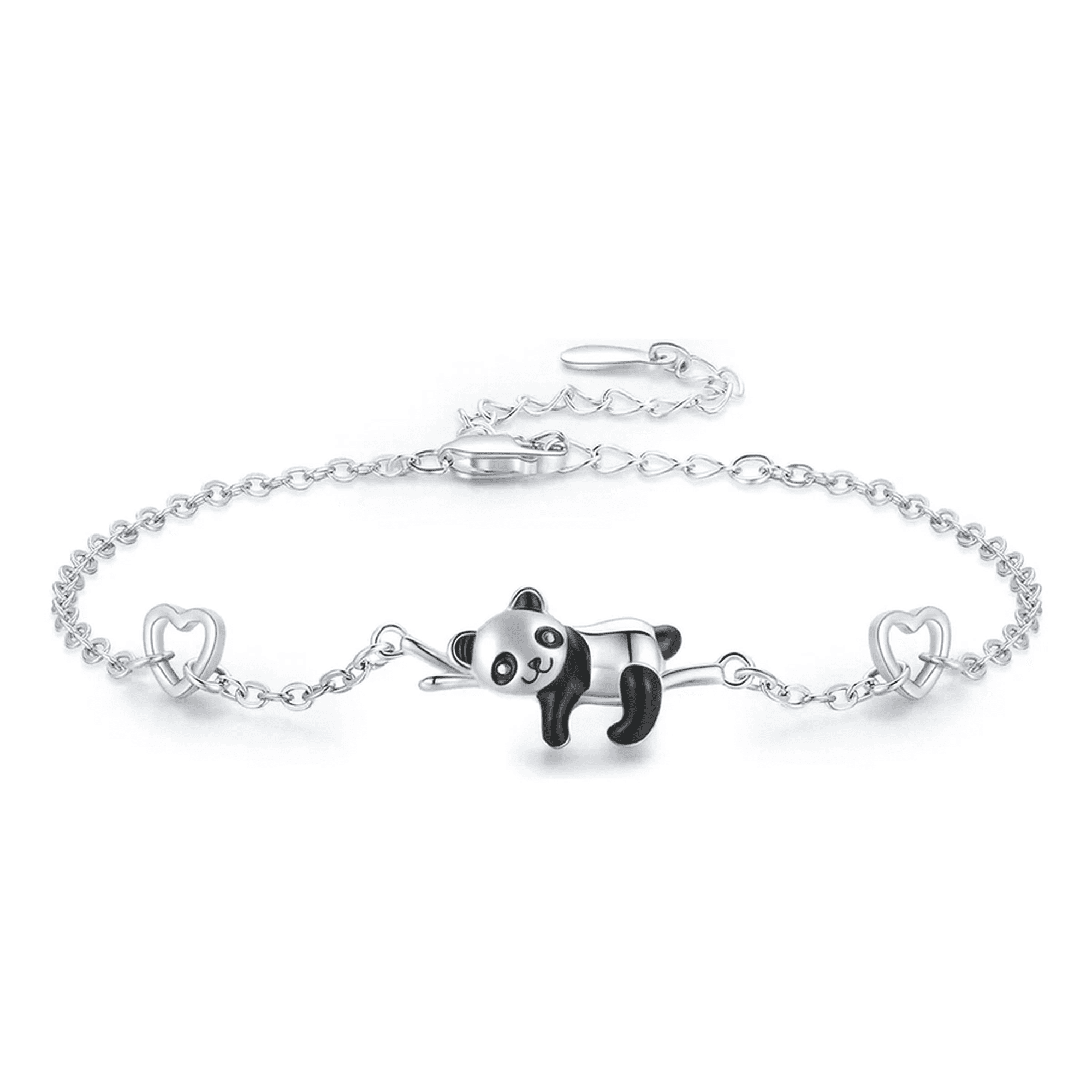 Genérico - Pulsera Plata 925 Panda Animales Mujer