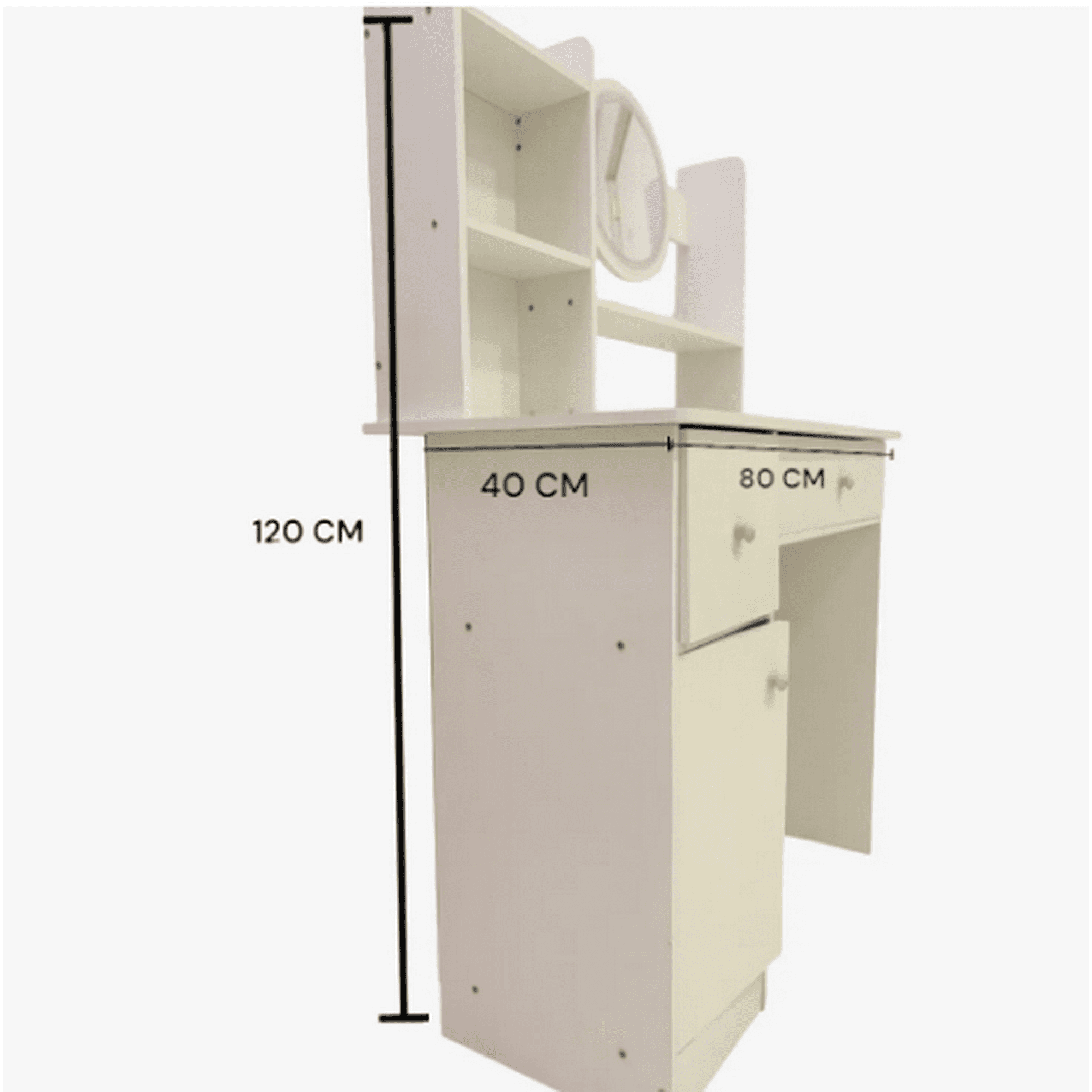 Tecnocasa - Tocador De Maquillaje Multifuncional Con Espejo Y Almacenamiento