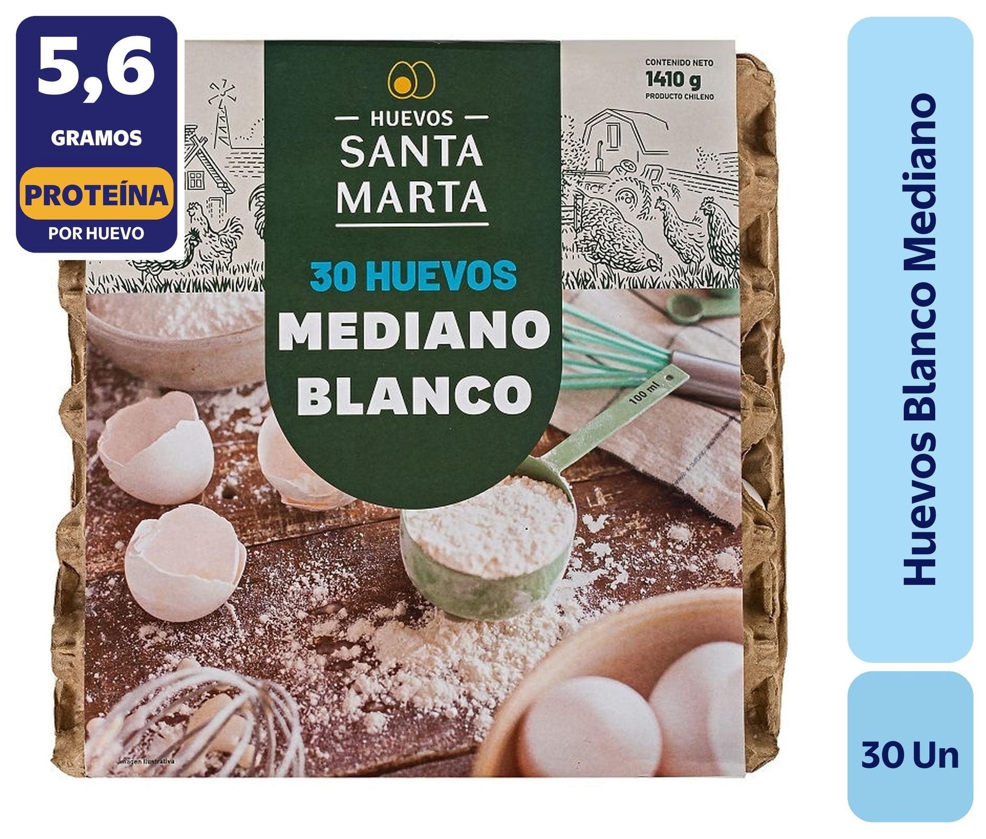 Huevos Tradicionales Mediano Blanco 30 Un Santa Marta