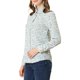 thumbnail image 4 of INSPIRE CHIC Camisa de Mujer con Botones, Manga Larga, Cuello en Punta, Estampado Floral Pequeño, Oficina, Talla M, Blanco-Azul Floral, 4 of 8
