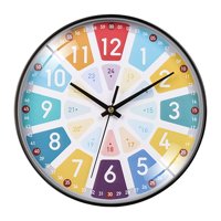 Bothyi - Reloj De Pared Para Niños Silencioso Sin Tictac Niños Aprendiendo Sala De Estar Hogar B