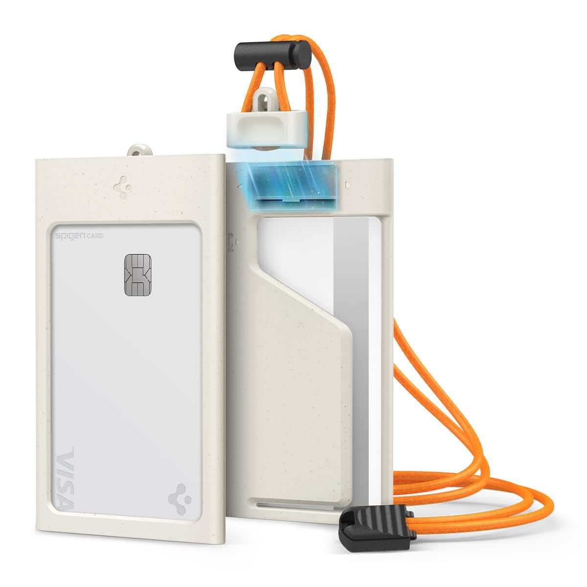 Tarjetero Spigen Magslide Para 2 Tarjetas Secure Id Dune, Color Beige