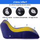 thumbnail image 5 of Sillón Sofá Inflable Lounge Ergonómico Flocado Terciopelo, 5 of 8