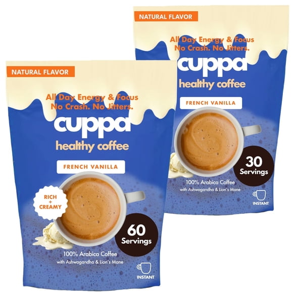Café Instantáneo Cuppa Healthy de Tueste Medio con Vainilla Francesa