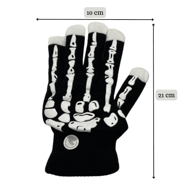 Guantes De Esqueleto Para Halloween 2025 - Dedos Enteros, Diseño Realista Y Aterrador, Ideal Para Fiestas Y Carnaval