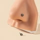 thumbnail image 4 of 2 pcs Halloween Skull Nose Ring Set - Straight Rod Nose Nails for Human Piercing - Unique Nose Jewelry Decor, 4 of 4