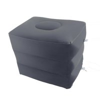 Magideal - Almohada Para Reposapiés, Reposapiés De Cama Duradero , 3 Capas, Reposapiés Inflable Para Viajes, Trenes, Hogar , Gris Oscuro