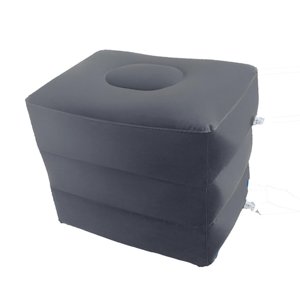 Magideal - Almohada Para Reposapiés, Reposapiés De Cama Duradero , 3 Capas, Reposapiés Inflable Para Viajes, Trenes, Hogar , Gris Oscuro