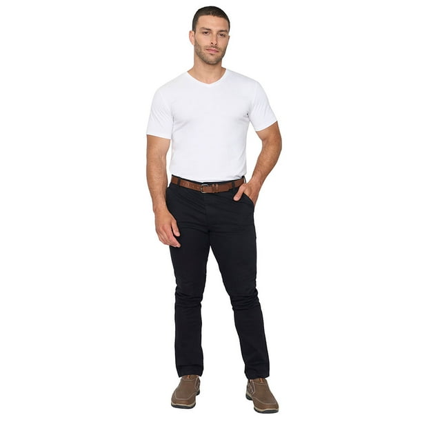 Pantalón Hombre Cinturón Negro Corona