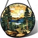 thumbnail image 1 of Colgante Vidrio 16 Cm Redondo Bosque Lago Atardecer, 1 of 3