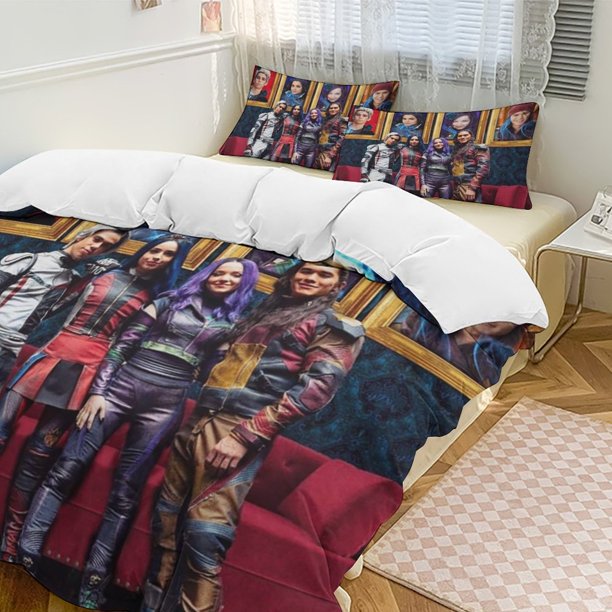 Descendants 3-Piece Bedding Set Soft Warm And Comfortable Soft Bed Set for Bedroom