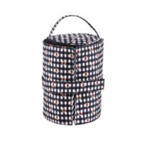 Magideal - Bolsa De Almacenamiento De Hilo, Bolsa Organizadora De Crochet, Bolsa De Crochet De Moda, Organizador De Tejido Para Suministros De Tejido, Uso Domést Negro Blanco