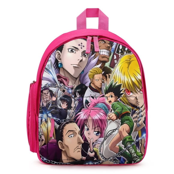 Hunter × Hunter Mochila Escolar para Niños y Niñas, Mochila Infantil Ligera de Alta Calidad, Grande y Duradera ROSA