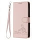 thumbnail image 1 of Funda tipo cartera FOXDOCK para Samsung Galaxy A11 con soporte, ranuras, RFID, diseño de gato, 1 of 5