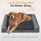 thumbnail image 2 of Cama ortopédica para perros NANUYA, lavable, impermeable, gris oscuro, 2 of 7