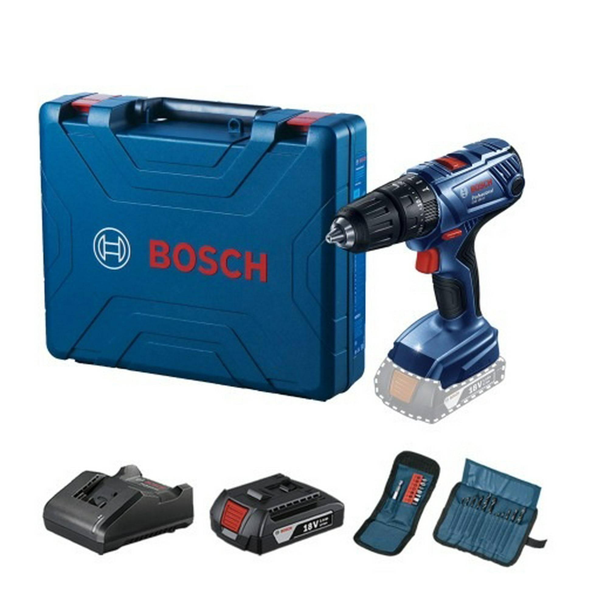 Aladro Atornillador De Percusión Inalámbrico 18v + 1 Batería+ 23 Accesorio Bosch Gsb 180-li