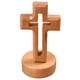 thumbnail image 2 of Figuritas Coleccionables De Adorno De Cruz De Madera Para La Decoración Del Hogar De La Iglesia Base Redonda, 2 of 5