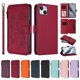 thumbnail image 3 of Funda Cartera Mariposa para [iPhone 15 Plus] con Soporte y Cremallera Rojo, 3 of 6