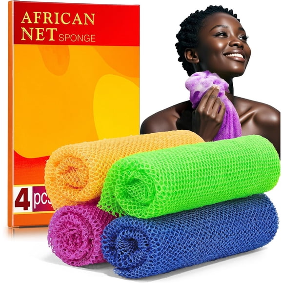 Esponja Africana SpiralScgv 4 Unidades Exfoliante Nylon 80 cm