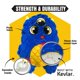 thumbnail image 4 of Juguete para perro Bite Force Monstruo azul con silbato y Kevlar, 4 of 8