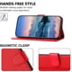 thumbnail image 3 of Funda Cartera para Motorola Moto G15 Tarjetero Soporte Magnético y Correa Rojo, 3 of 5