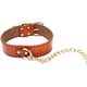 thumbnail image 3 of Gargantilla de cuero con cadena ajustable y anilla de metal desmontable, accesorios de joyería para fiestas, 3 of 4