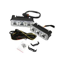 Ioensy - 2 Luces Led Genéricas De Circulación Diurna, Faros Antiniebla Fiables Para Vehículos, Color Blanco Y Amarillo