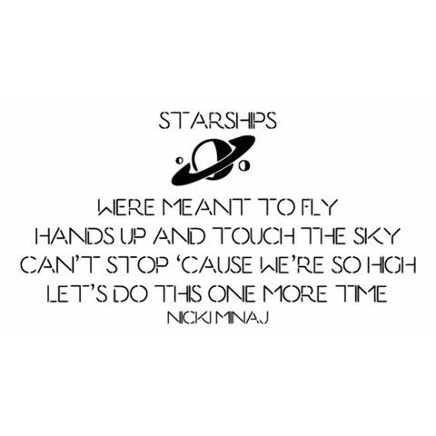 Rienda Libre Graphics - Decomural Nicki Minaj Starships Song Lyrics Ws-34093