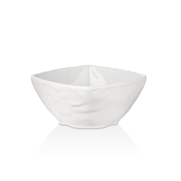 Set de 6 Bowls Melamina Cuadrado Blanca 12.5x12.5 Cm Línea Carre