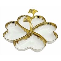 Genérico - Bandeja Decorativa Trébol Elegante Ginkgo Centro Mesa Jhn