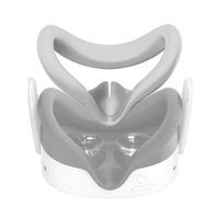 Genérico - Funda Facial De Silicona Vr Compatible Con Meta Quest 3S - Accesorios De Repuesto Para Máscaras Faciales Resistentes A Las Fugas De Luz Y Al Sudor-Gris