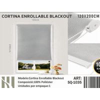 Todostore - Cortina Roller Blackout 120X200Cm Gris-1035