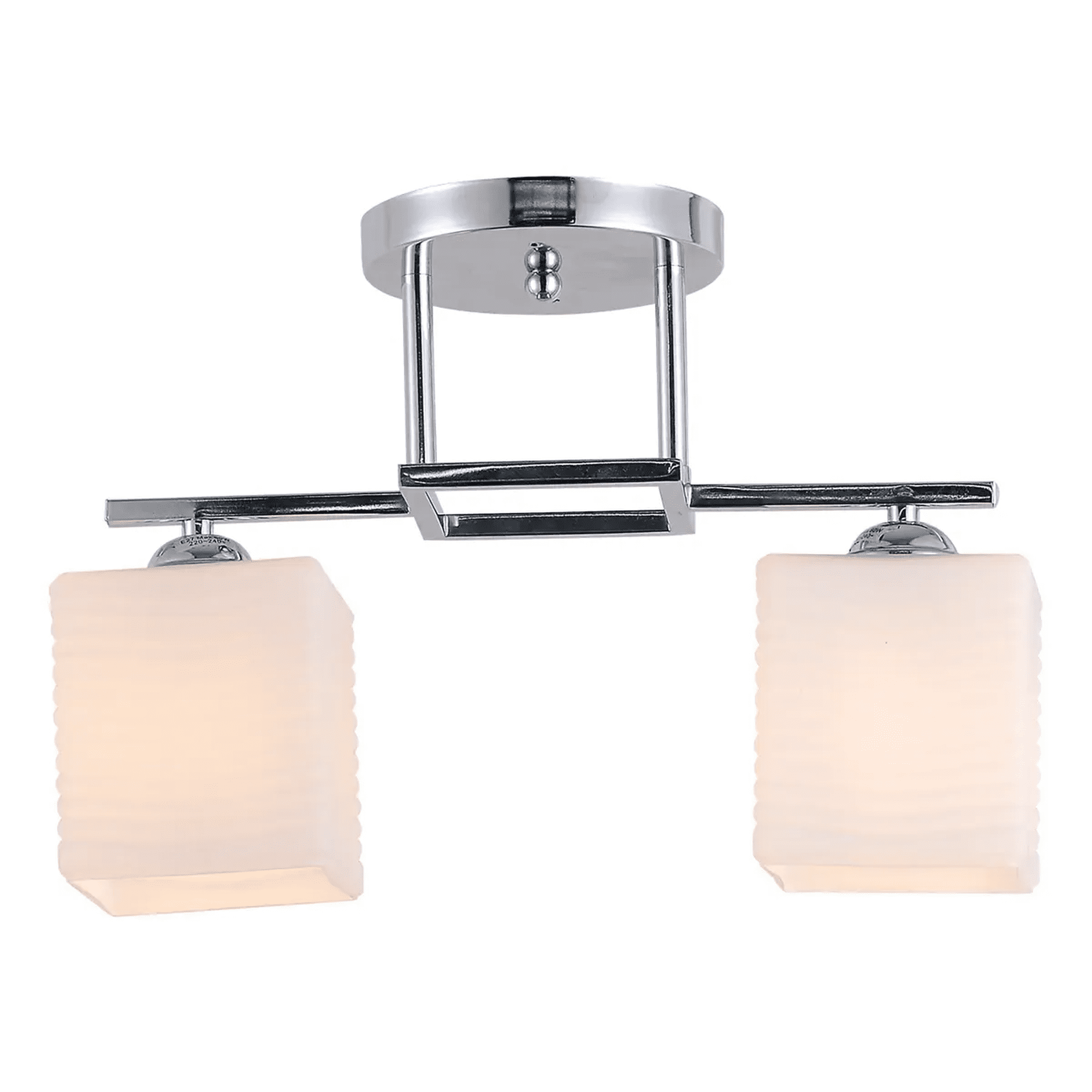 lámpara De Techo Belug Colgante Iluminación Moderna 2 Luz E27 Plata