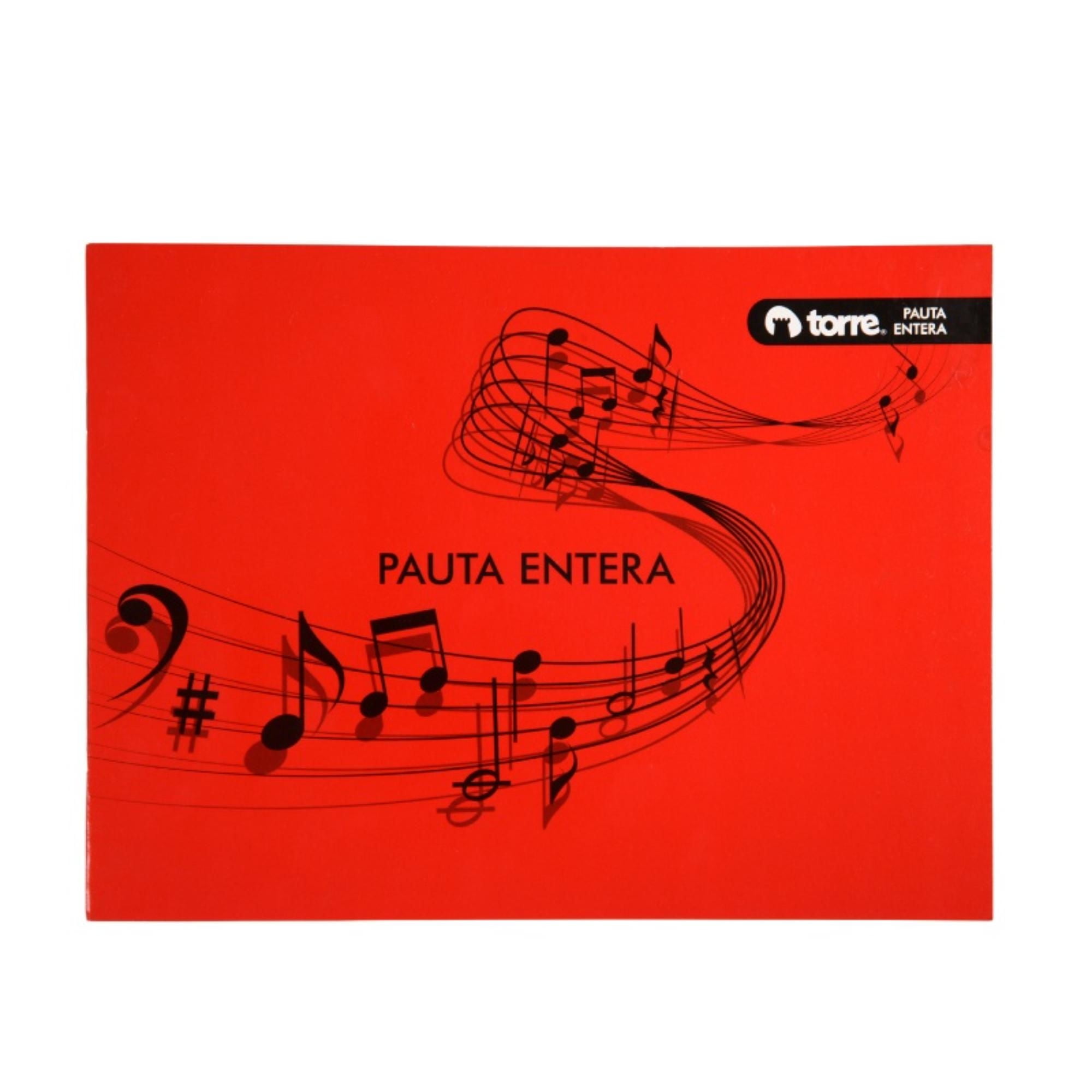 Cuaderno Cosido Musica Pauta Entera 10h Rojo/ Producto Surtido Torre