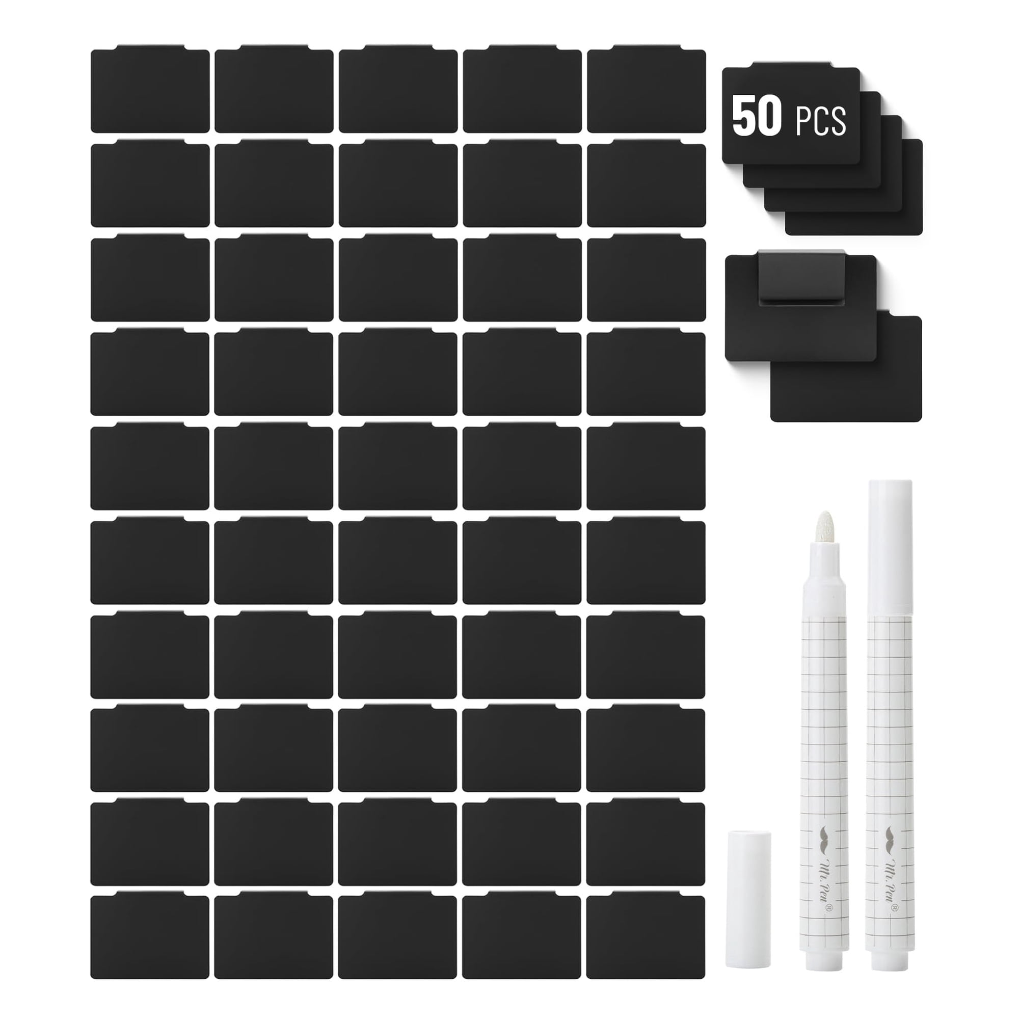 Juego De Etiquetas Para Cestas Con Clip Mr. Pen, 52 Unidades Con 50 Etiquetas De Papelera