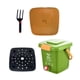 thumbnail image 3 of Cubo de compost para residuos de cocina, contenedor de compost para interiores, de gran diámetro, moderno, fácil de limpiar, contenedor de basura para S, 3 of 5