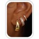 thumbnail image 1 of LOLIAS Small 14K Gold Plated Chunky Hoop Earrings for Women, 1 of 3