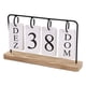 thumbnail image 1 of Calendario De Escritorio De Metal Calendario De Pie Con Base De Madera Para Decoración Del Hogar Regalo De Oficina Negro, 1 of 5