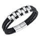 thumbnail image 2 of Pulsera Trenzada Regalo Punk Rock Tribal Brazalete Para Hombres Mujeres Novio Color Acero, 2 of 3