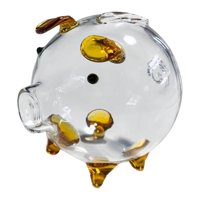 Bothyi - Alcancía Cerdo Estatuilla Vidrio Lindo Recipiente De Almacenamiento Para Niñas Niños Navidad