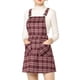 thumbnail image 2 of INSPIRE CHIC Vestido de Tirantes Ajustables a Cuadros para Mujer, Regreso a Clases, L Rojo, 2 of 8