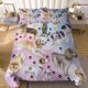 thumbnail image 1 of Moon Wolf Bedding Green Watercolor Forest Wolf Landscape Duvet Cover Sets 3 Pieces Wild Animal Bedding Set, 1 of 5