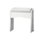 thumbnail image 4 of Tocador De Madera Con Espejo Y Taburete 80x40x122 Blanco Con Beige, 4 of 4