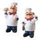 thumbnail image 4 of 2 Piezas De Resina Chef Cocina Decoración Mesa Centro De Mesa Estatuilla Hogar Coleccionable, 4 of 5