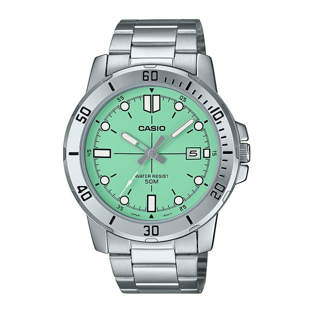 Reloj Hombre CASIO MTP-VD01D-3E1VUDF plateado 49×45×10,3mm Lider