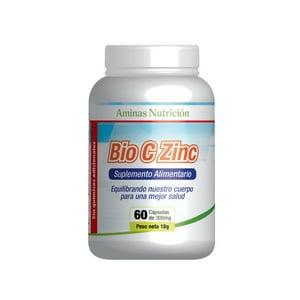Aminas Nutrición - Bio C Zinc - Inmunoestimulate- 60 Cápsulas De 300Mg