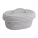 thumbnail image 2 of Cesta De Almacenamiento De Cuerda De Algodón Multiusos Cesta De Estante Para Artículos Diversos Aperitivos Gris, 2 of 6